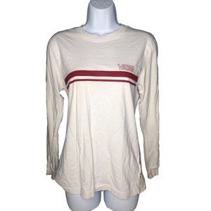 Vans cherry white long sleeved shirt small